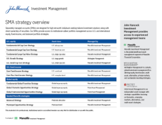 SMA strategy overview flyer