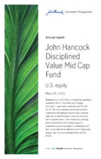 John Hancock Disciplined Value Mid Cap Fund annual report