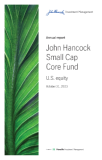 John Hancock Small Cap Core Fund Fund annual report