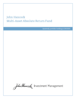John Hancock Multi-Asset Absolute Return Fund fiscal Q3 holdings report