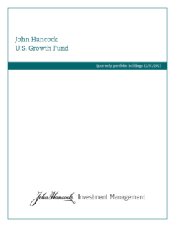 John Hancock US Growth Fund fiscal Q3 holdings report
