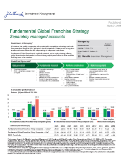 Global Franchise Strategy investment professional fact sheet