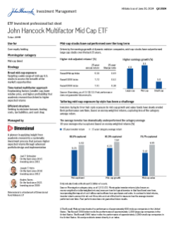 John Hancock Multifactor Mid Cap ETF investment professional fact sheet