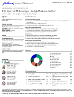 John Hancock Multimanager Lifestyle Moderate investment professional fact sheet
