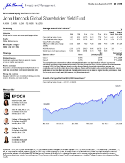 John Hancock Global Shareholder Yield Fund investor fact sheet