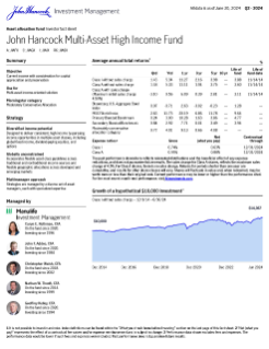 John Hancock Multi-Asset High Income Fund investor fact sheet