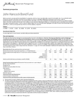 John Hancock Bond Fund summary prospectus