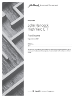 John Hancock High Yield ETF statutory prospectus