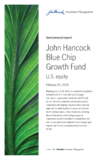 John Hancock Blue Chip Growth Fund semiannual report