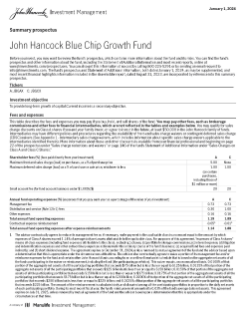 John Hancock Blue Chip Growth Fund summary prospectus