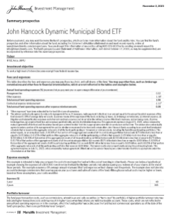 John Hancock Dynamic Municipal Bond ETF summary prospectus