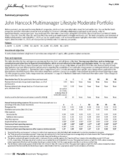 John Hancock Multimanager Lifestyle Moderate Portfolio summary prospectus