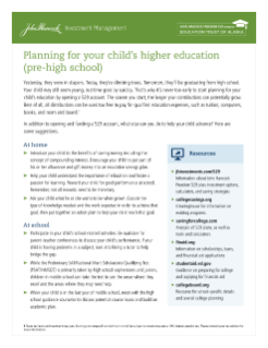 Planning for your child's higher education (pre-high school)